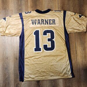 🏈✨🤍PUMA Vtg. NFL Kurt Warner #13 St. Louis Rams Jersey-L